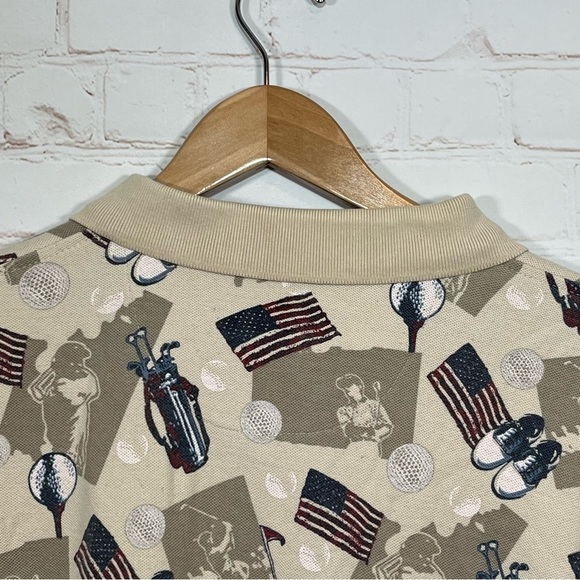 Croft & Barrow Polo Shirt Mens Size XXL Tan Golf Patriotic Summer Outdoor - Picture 10 of 10